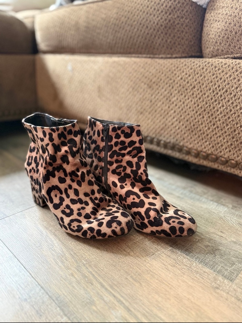 Leopard Print Ankle Boots